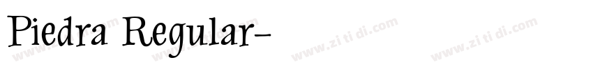 Piedra Regular字体转换